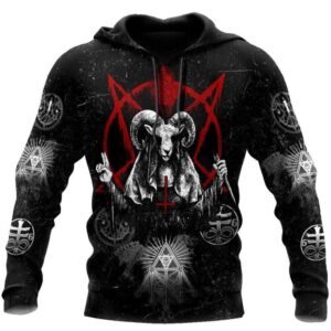 Baphomet Satan 3d hoodie Product Photo 1